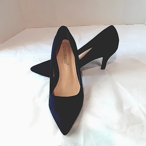 Cherish Shoes - Cherish Navy Blue Pumps